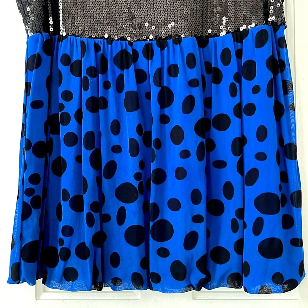 NWOT ALFANI Women's Sleeveless Sequins and Royal Blue and Black Blouse. Size:XL. - Picture 8 of 8